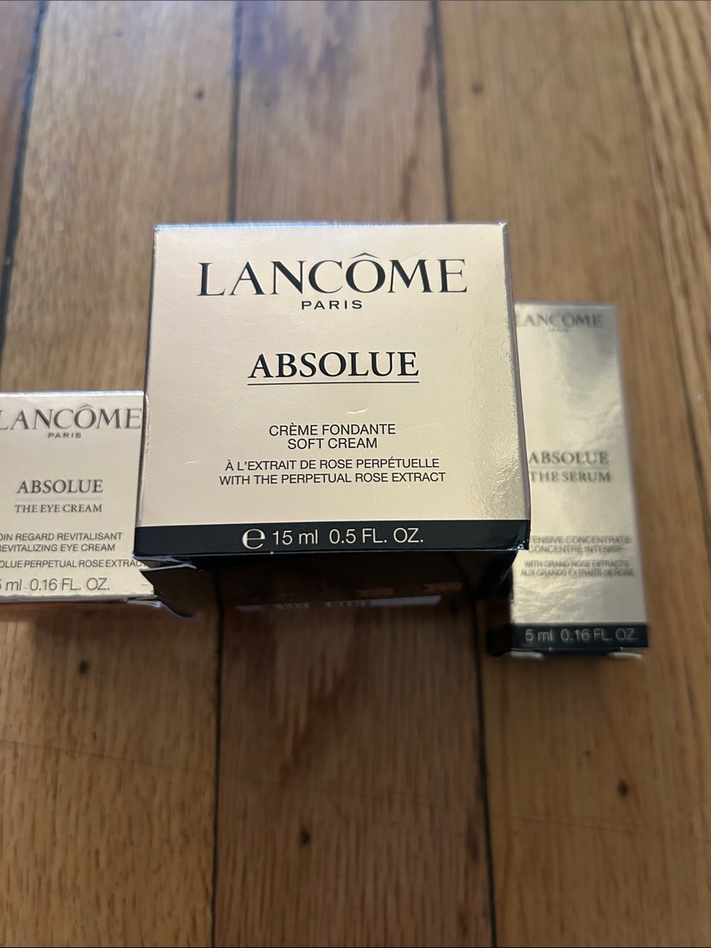 Lancôme Absolue Soft Cream - .Absolue Eye Cream Absolue Serum. Gold packaging